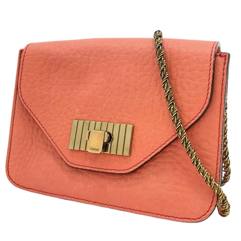 Chloe Chain Shoulder Bag Orange